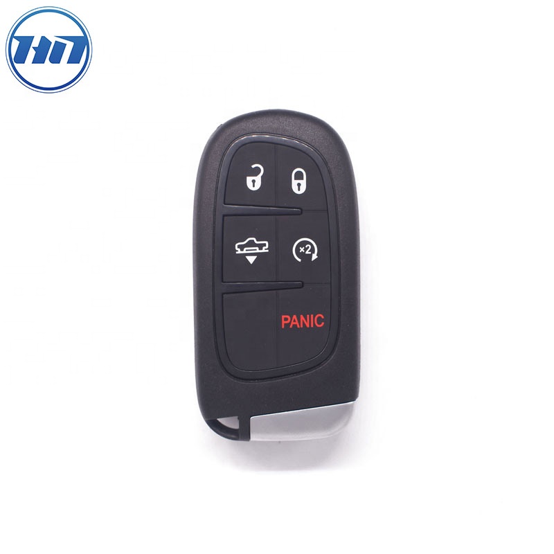 Aftermarket keyless remote car key with 4+1 button 433MHz ID46 chip for 14-18 RAM 1500 2500 3500