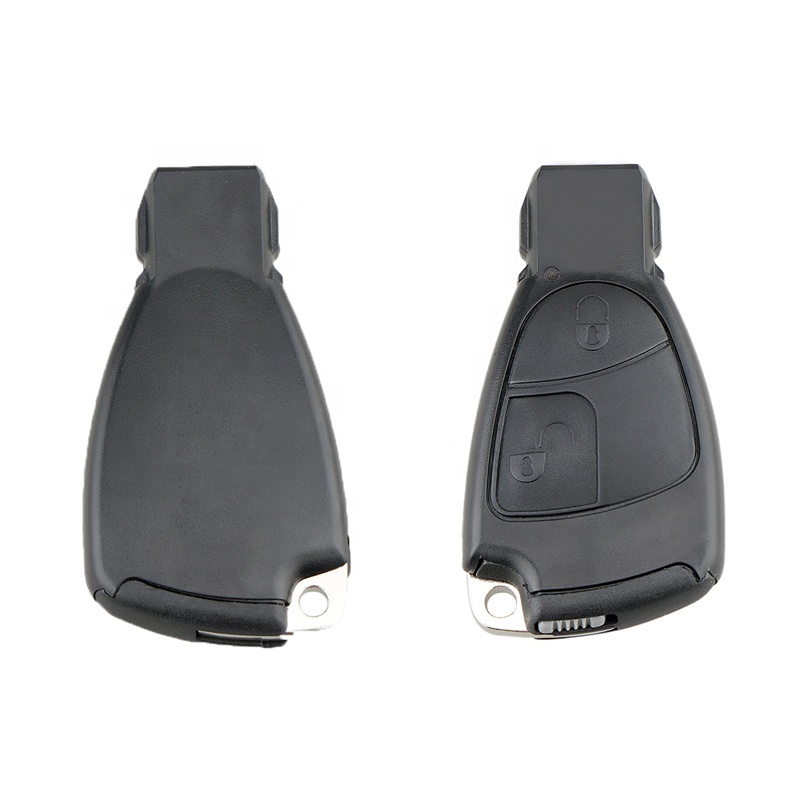 2 Buttons Keyless Remote Car Key Fob with Insert Blade Shell Case for Mercedes Benz C Class Remote