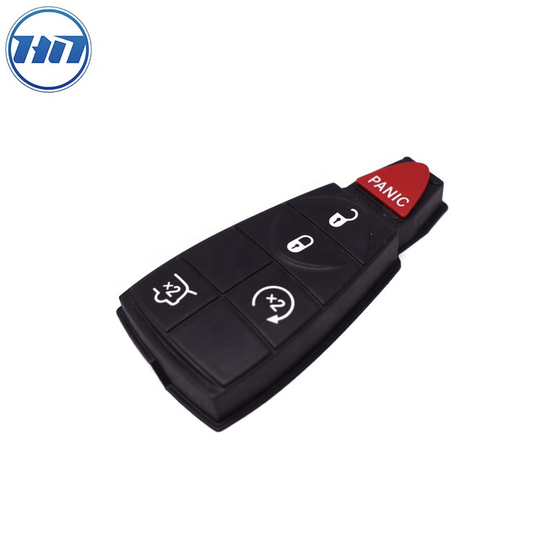 4+1buttons Keyless Smart Remote Silicon Push Pad for Dodge Jeep 