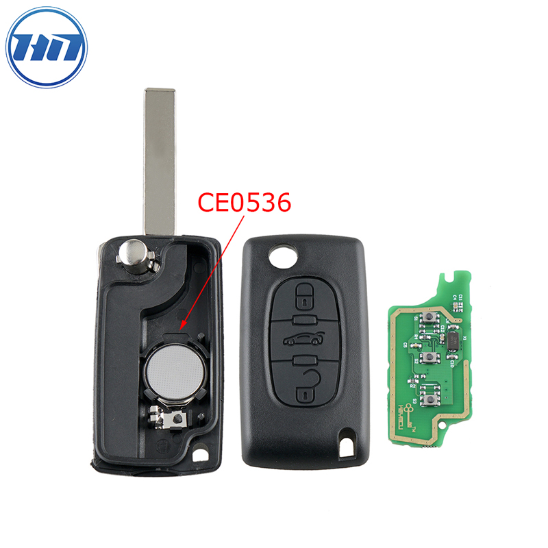 3 Buttons 433MHZ ID46 Chip Fob Remote Car Key Under CE0536