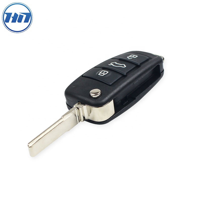 3+1 Buttons Filp Car Remote Key Case For Audi 