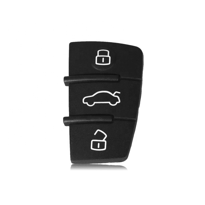 3 Button Pad Remote Flip Key Fob For Audi A3/A4/A5/A6/A8/Q5/Q7/TT S LINE RS Car Key Pad Rubber