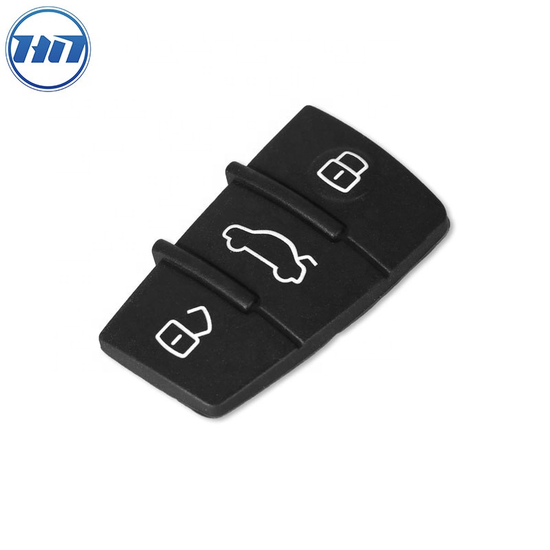 3 Button Pad Remote Flip Key Fob For Audi A3/A4/A5/A6/A8/Q5/Q7/TT S LINE RS Car Key Pad Rubber
