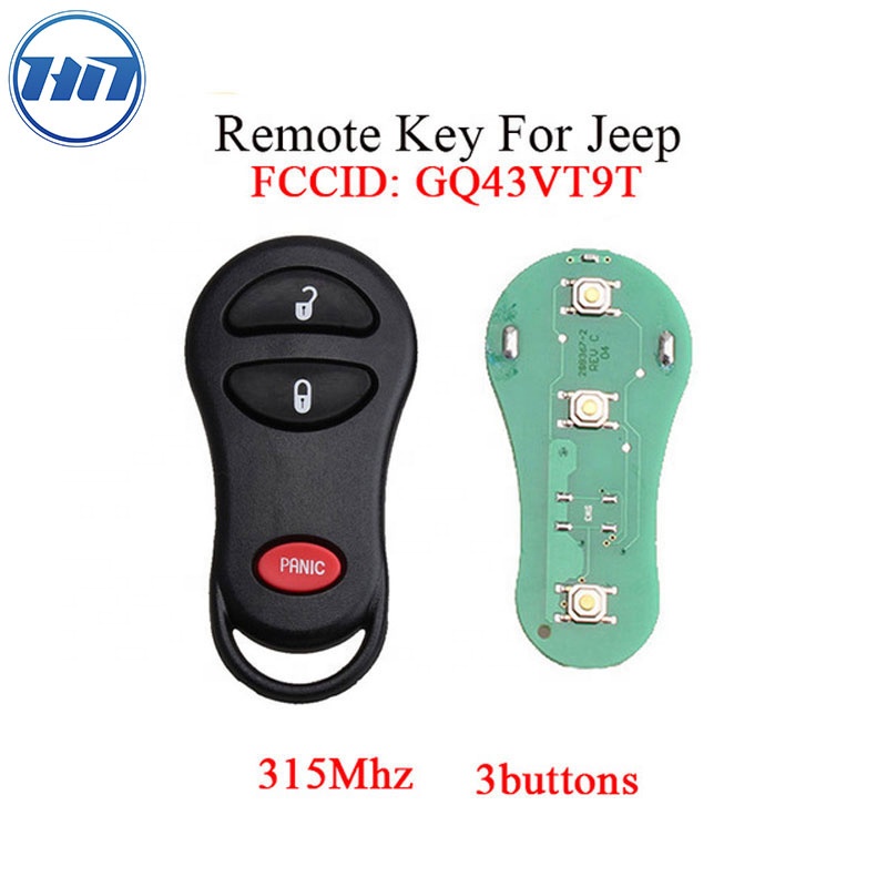 Excellent 315MHz 3 buttons Auto Control Car Folding Remote Entry FCCID GQ43VT9T Fit For Jeep Grand Cherokee 1998-2004