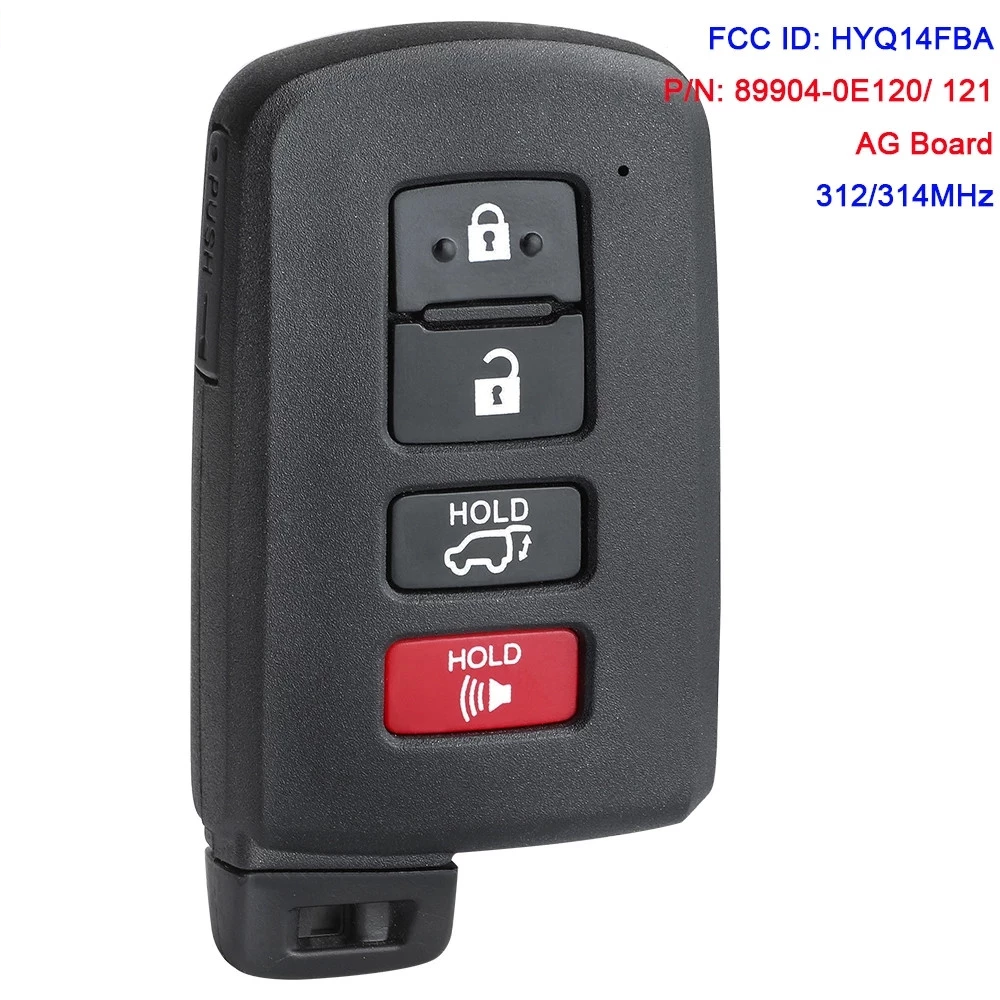 HN005252  HYQ14FBA  281451-2110 89904-0e121 Replacement Keyless Smart Card Remote Key Fob For Toyota Highlander Kluger 2014-2019