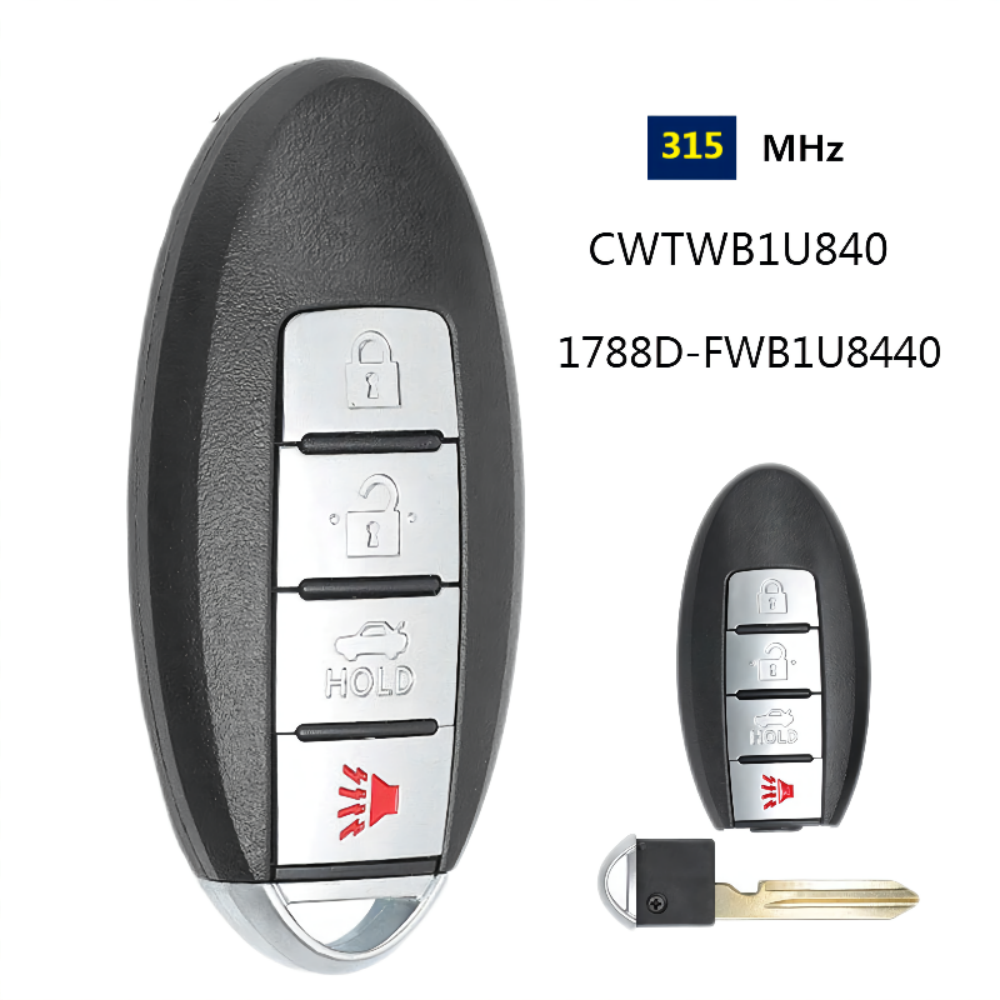 HN006205 Nissan Sentra Versa Leaf 2013-2018 Smart Key Remote 4 Buttons 315 MHz FCC ID: CWTWB1U840 PCF7952-ID46 Chip