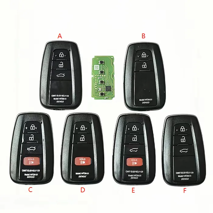 For KEYDIY, VVDI, Lonsdor, Toyota 8A Series 2B 3B 4B Smart Key Fob Shell With Emergency Insert Key Blade