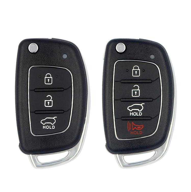 For Hyundai Car Folding Key Car Key Case 2buttons Remote Fob Cover Replacement S Hell With Uncut Key Blade