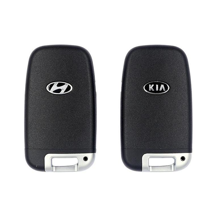For Hyundai Kia Smart Key Car Key Case 2buttons Remote Fob Cover Replacement Shell with Uncut Key Blade