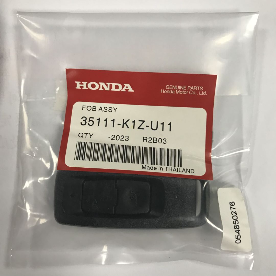 Genuine for Honda motorcycle key PN:35111-K1Z-U11 three-button FSK433.92MHz ID47chip remote car key